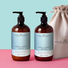 Load image into Gallery viewer, Hand and Body Wash + Lotion 2 x 500ml - Sea Salt and Bergamot Gift Set