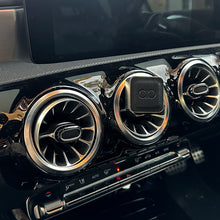 Load image into Gallery viewer, Car Diffuser Black Leather with Brushed Silver Zinc Alloy