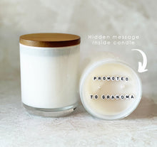Load image into Gallery viewer, Secret Message Candle (wholesale) - PREGNANCY ANNOUNCEMENT