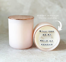 Load image into Gallery viewer, Secret Message Candle (wholesale) - WILL YOU BE MY BRIDESMAID