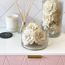 Load image into Gallery viewer, Balsa Wood Ivory large camellia
