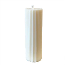 Load image into Gallery viewer, Ribbed Pillar Candles