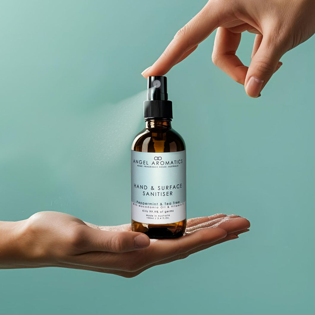 Hand and Surface Sanitiser Spray 100ml - Peppermint & Tea Tree Oil