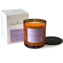 Load image into Gallery viewer, Large Glass Candle NEW SCENT (wholesale) - Lavender, Bitter Orange and Musk
