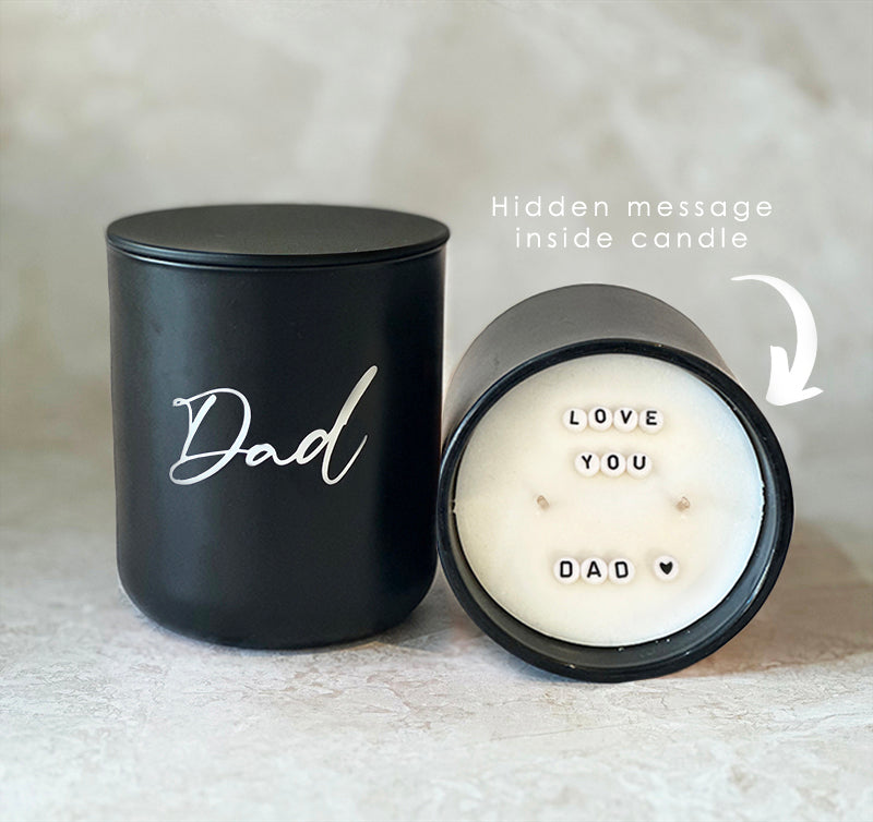 Hidden Message Father's Day Candle - LOVE YOU DAD