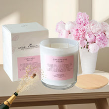 Load image into Gallery viewer, Large Glass Candle (wholesale) - Champagne Peony
