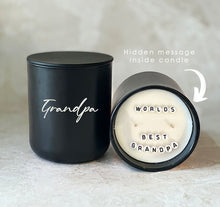 Load image into Gallery viewer, Hidden Message Father&#39;s Day Candle - WORLDS BEST GRANDPA
