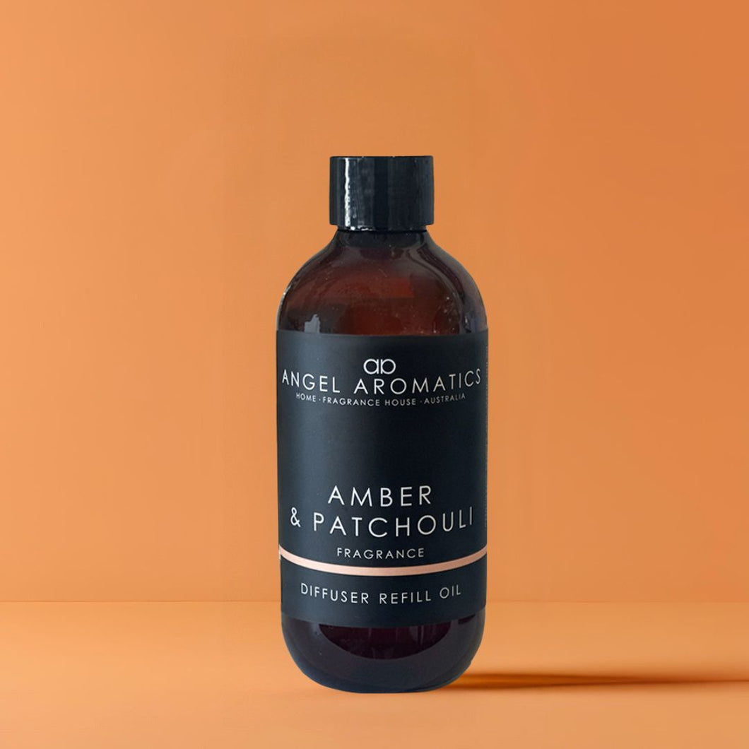 Refill 200ml Diffuser Reed Oil - Amber and Patchouli