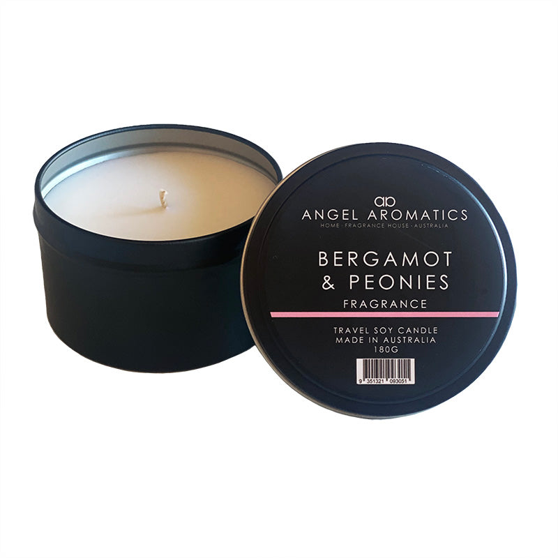 Travel Tin Candles - Bergamot and Peonies